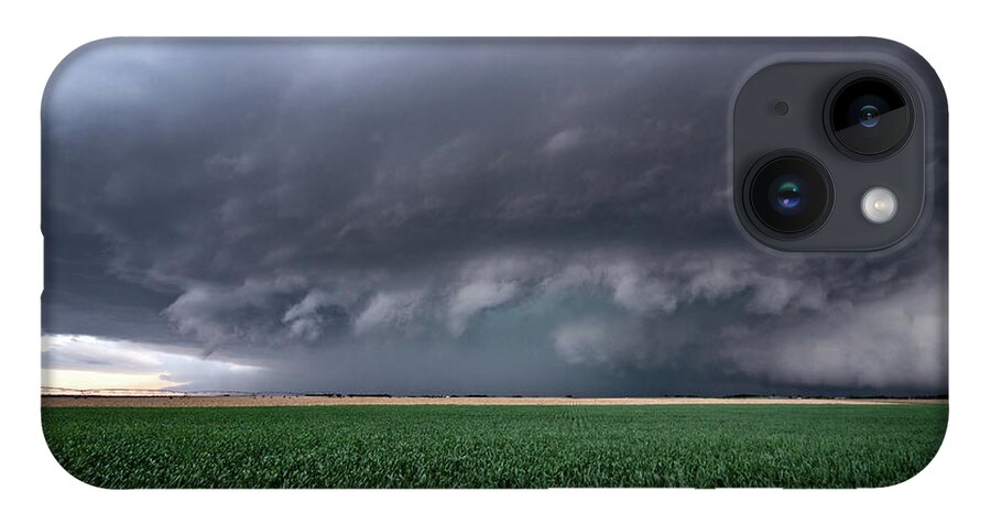 Mesocyclone iPhone 14 Case featuring the photograph Spaceship Storm by Wesley Aston