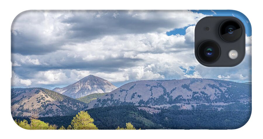 Beauty In The Sky iPhone 14 Case featuring the photograph Spanish Peaks Country Colorado Panorama by Debra Martz