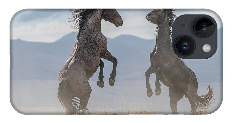 Stallion iPhone 14 Case featuring the photograph Spectacular Stallions. by Paul Martin