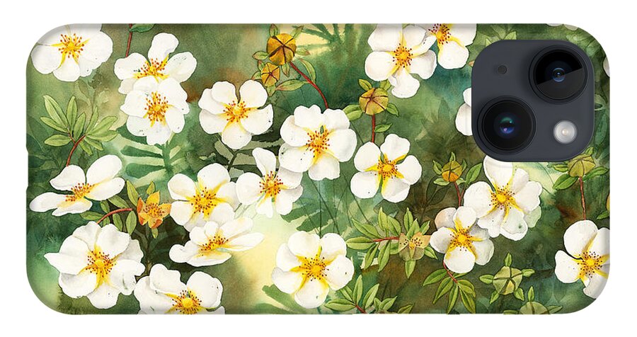 White Flower iPhone 14 Case featuring the painting Spirit of Hope by Espero Art
