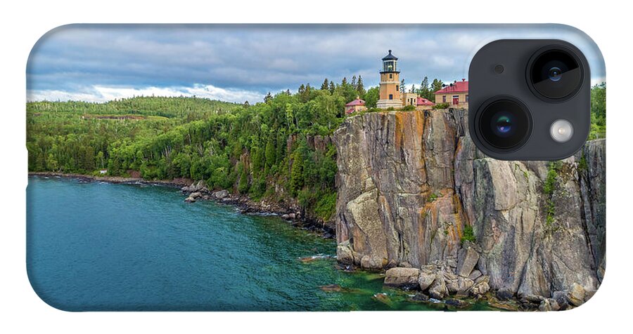 Split Rock Lighthouse iPhone Case featuring the photograph Split Rock Lighthouse Aerial by Sebastian Musial