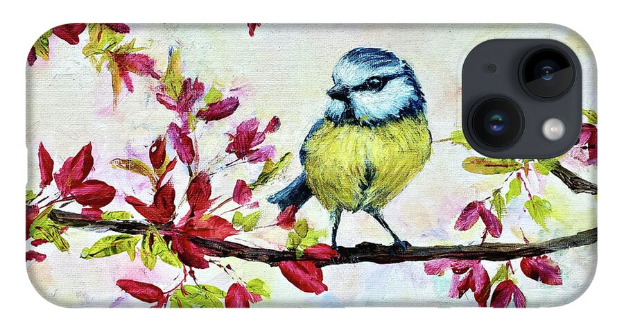 Bird iPhone 14 Case featuring the painting Spring Songbird by Zan Savage