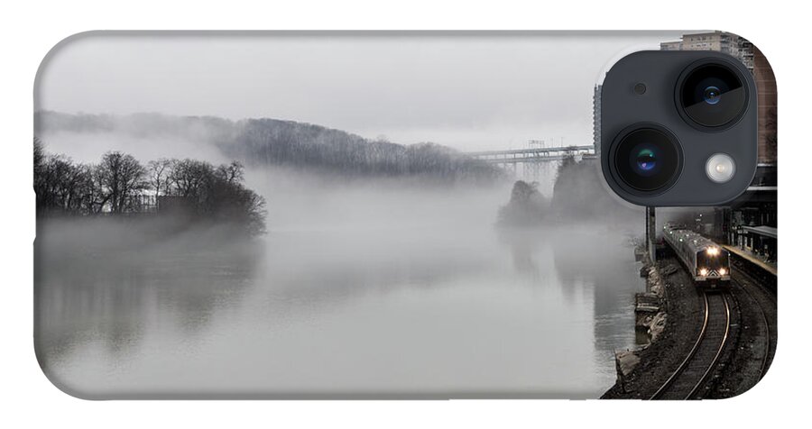 Inwood iPhone 14 Case featuring the photograph Spuyten Duyvil with Fog by Cole Thompson