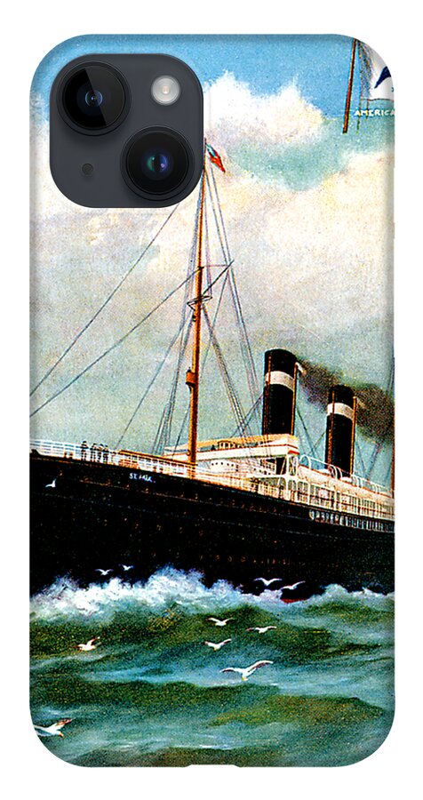 Paul iPhone 14 Case featuring the painting SS Saint Paul Cruise Ship by Unknown