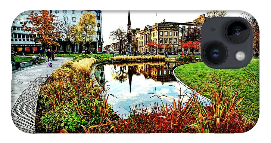 Scotland iPhone 14 Case featuring the digital art St George's Square by SnapHappy Photos