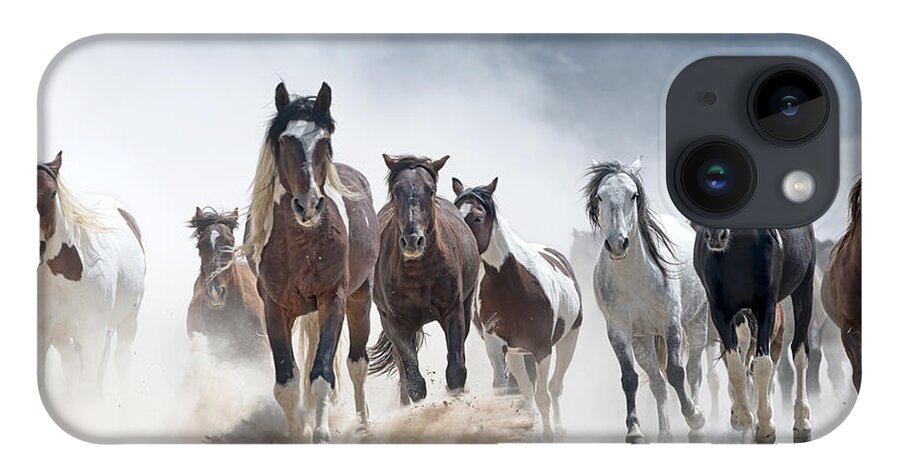 Stallion iPhone 14 Case featuring the photograph Stampede. by Paul Martin