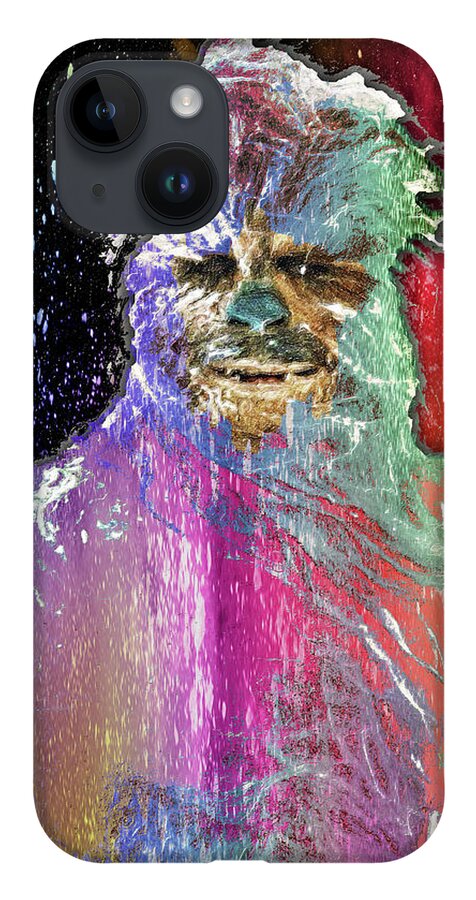 Yoda iPhone Case featuring the painting Star Wars Pop Chewbacca by Tony Rubino
