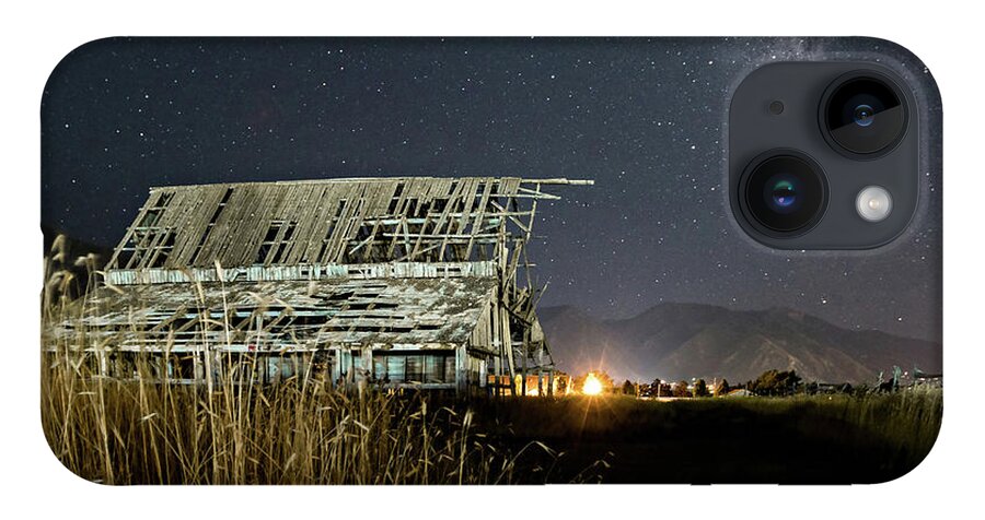 Barn iPhone 14 Case featuring the photograph Starry Barn by Wesley Aston