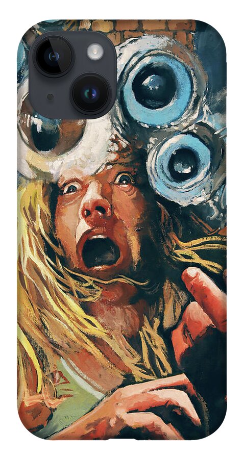 Monster iPhone Case featuring the painting State of Insanity by Sv Bell