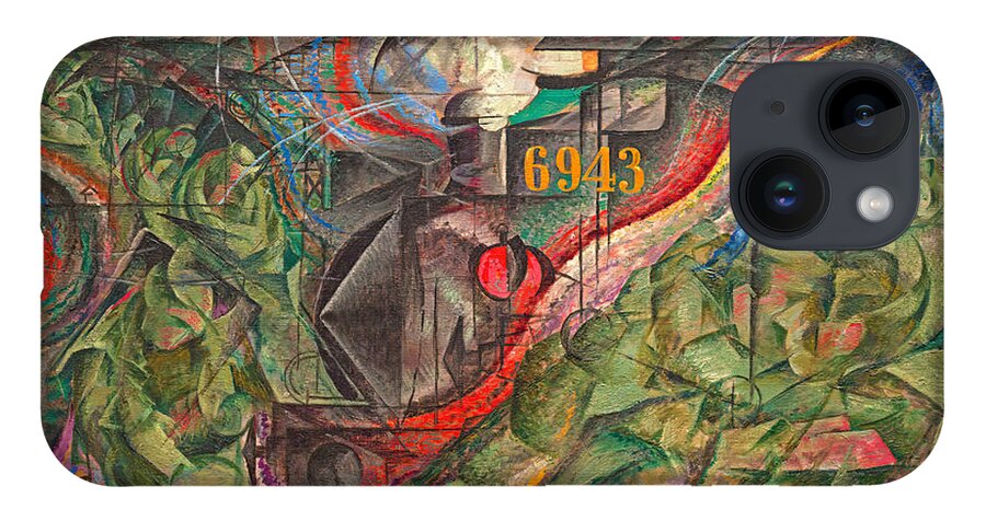 States Of Mind I iPhone Case featuring the digital art States of Mind I - The Farewells by Umberto Boccioni - digital enhancement by Nicko Prints