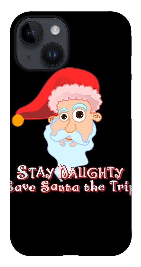 Christmas iPhone Case featuring the digital art Stay Naughty by Flippin Sweet Gear