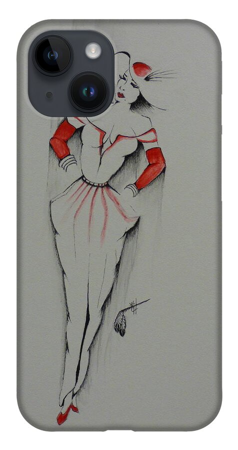 Stepping iPhone 14 Case featuring the painting Stepping in Style by Kem Himelright
