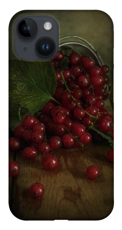Still Life iPhone 14 Case featuring the photograph Still life with red currants by Jaroslaw Blaminsky