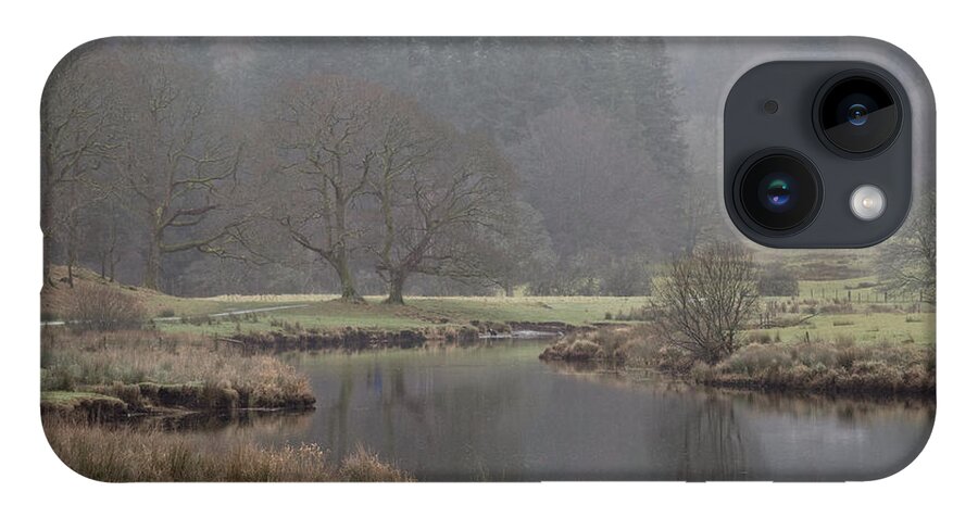 Lake District iPhone 14 Case featuring the photograph Stillwater River, Cumbria by Perry Rodriguez