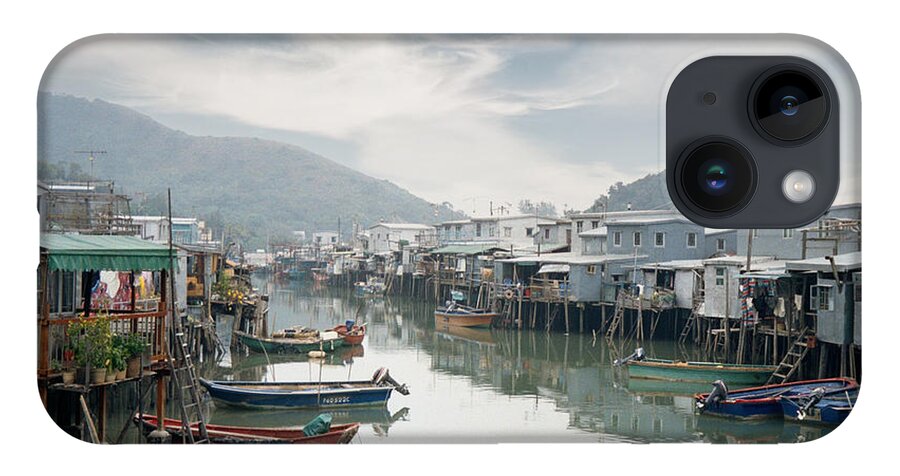 Hong Kong iPhone 14 Case featuring the photograph Stilt Village by Geoff Jewett
