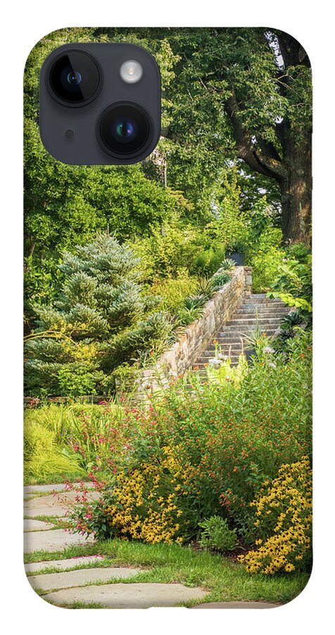 Architecture iPhone 14 Case featuring the photograph Stone Stairs in the Garden by Kristia Adams