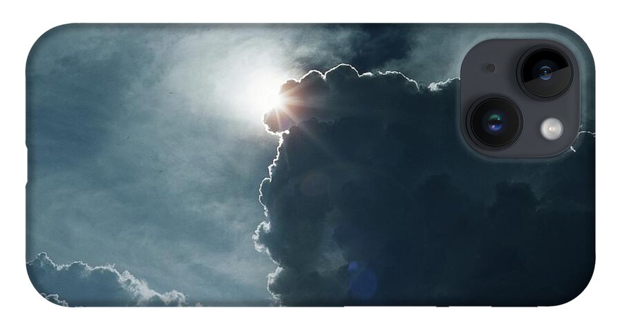 Sun iPhone Case featuring the photograph Storm Clouds Sun and Eagles by Russel Considine
