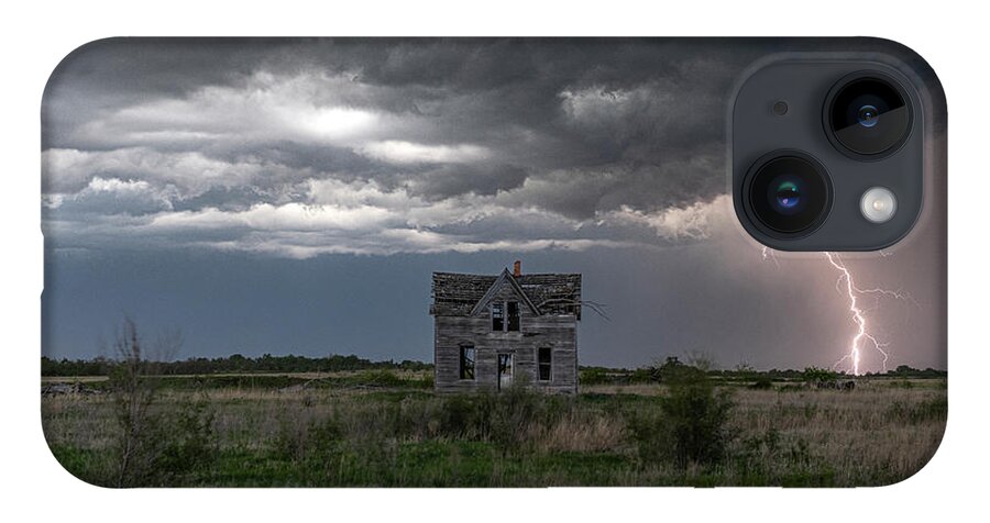 Farmhouse iPhone 14 Case featuring the photograph Storm on the Prairie by Marcus Hustedde