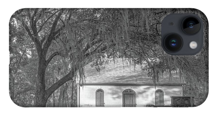 Chapel iPhone 14 Case featuring the photograph Strawberry Chapel in Black and White by Cindy Robinson