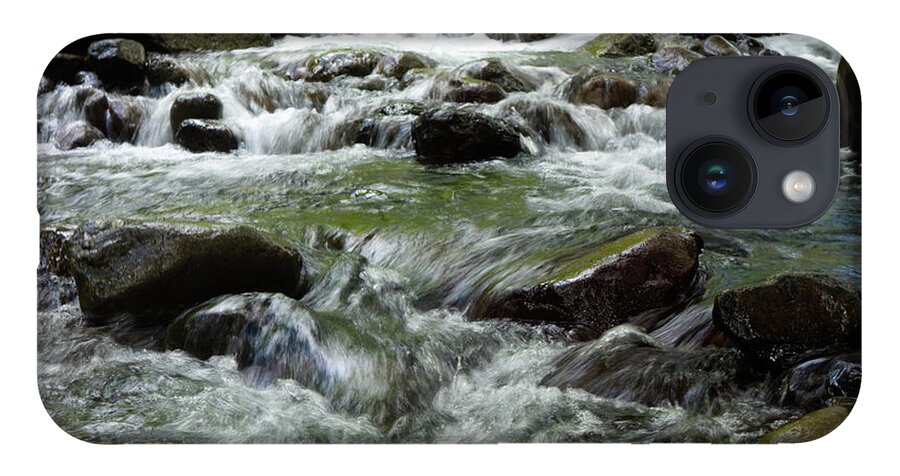 Hawai'i iPhone 14 Case featuring the photograph Stream with Flowing Water Over Rocks by Wilko van de Kamp Fine Photo Art