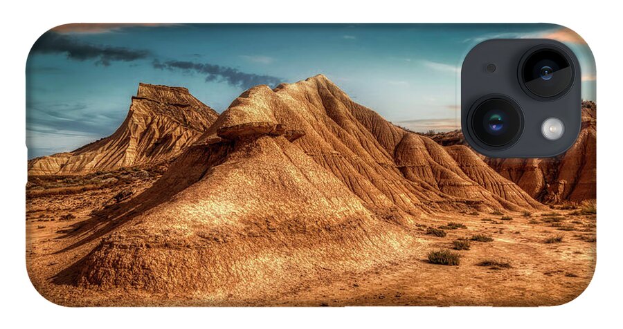 Bardenas iPhone 14 Case featuring the photograph Stroke Peak - Bardenas Reales by Micah Offman