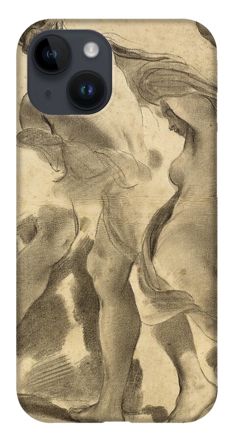 Gaetano Gandolfi iPhone Case featuring the drawing Studies of Female Nudes by Gaetano Gandolfi