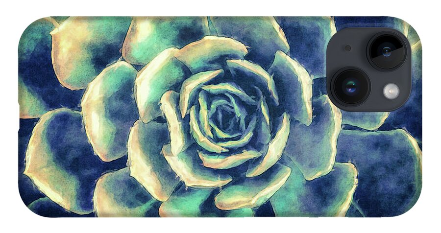 Succulent iPhone 14 Case featuring the digital art Succulent Plant by Phil Perkins
