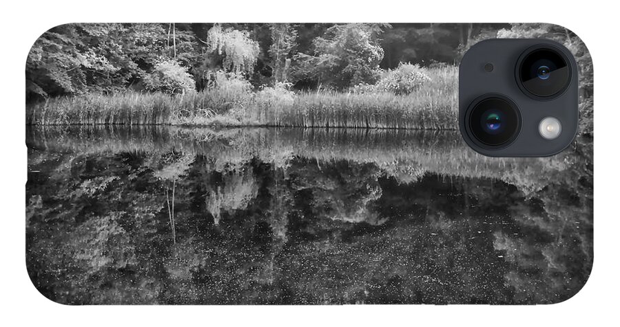Pond iPhone 14 Case featuring the photograph Sugar Pond Black and White by Russel Considine