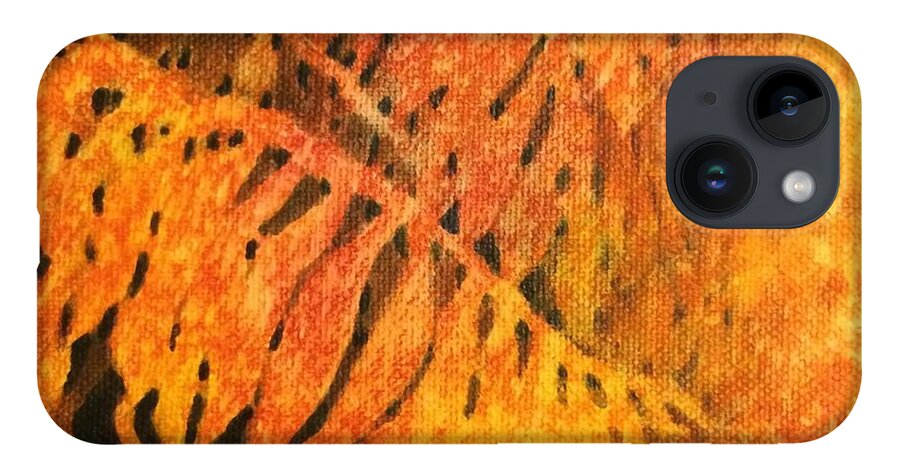 Sumac iPhone 14 Case featuring the painting Sumac by Milly Tseng