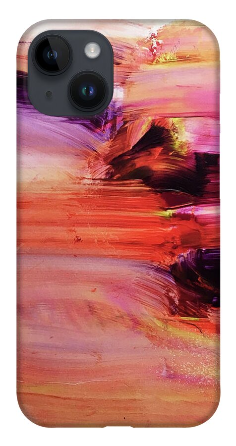 Abstract Art iPhone 14 Case featuring the painting Summation Occurrence by Rodney Frederickson
