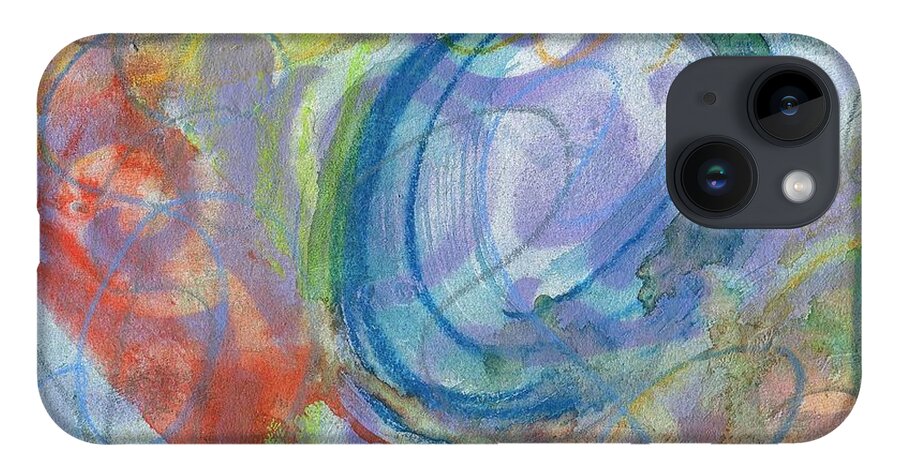 Abstract iPhone 14 Case featuring the painting Summer 581 by Hew Wilson