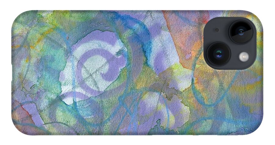 Abstract iPhone 14 Case featuring the painting Summer 582 by Hew Wilson