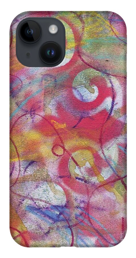 Abstract iPhone 14 Case featuring the painting Summer 681 by Hew Wilson