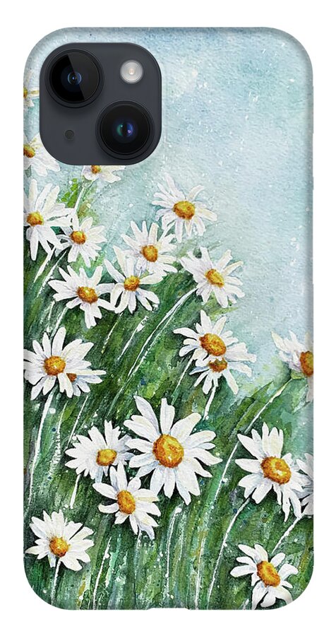 Daisies iPhone 14 Case featuring the painting Summer Breeze by Lori Taylor