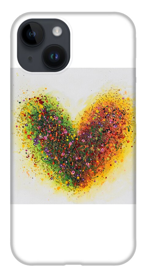 Heart iPhone 14 Case featuring the painting Summer Love by Amanda Dagg