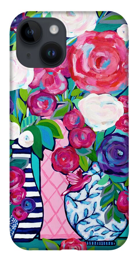 Flowers iPhone Case featuring the painting Summer Soiree by Beth Ann Scott