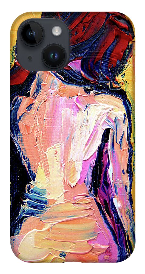 Nude iPhone 14 Case featuring the painting Sunbathe by Aja Trier