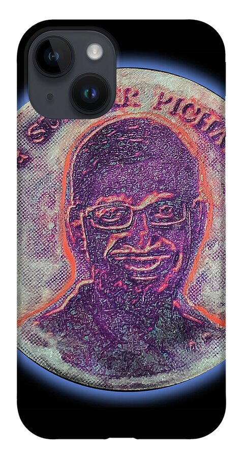 Wunderle iPhone 14 Case featuring the mixed media Sundar Pichai V1A by Wunderle