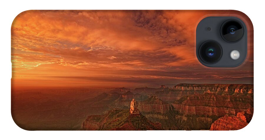 Dave Welling iPhone 14 Case featuring the photograph Sunrise Clouds North Rim Grand Canyon National Park Arizona by Dave Welling