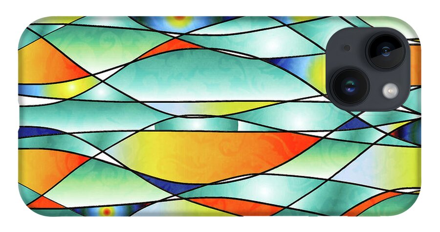Sunrise iPhone 14 Case featuring the digital art Sunrise Fish Eyes by Sand And Chi