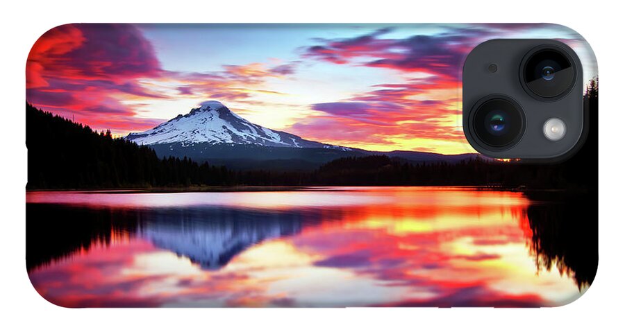 Mount Hood iPhone 14 Case featuring the photograph Sunrise on the Lake by Darren White