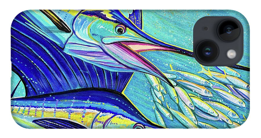 Sailfish iPhone 14 Case featuring the painting Sunrise Sailfish by Mark Ray