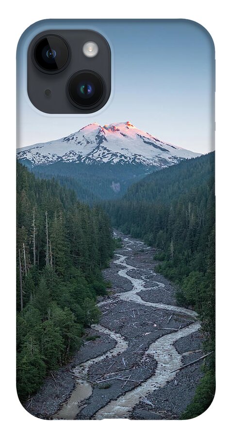 Mount Baker iPhone 14 Case featuring the photograph Sunrise Streams by Michael Rauwolf