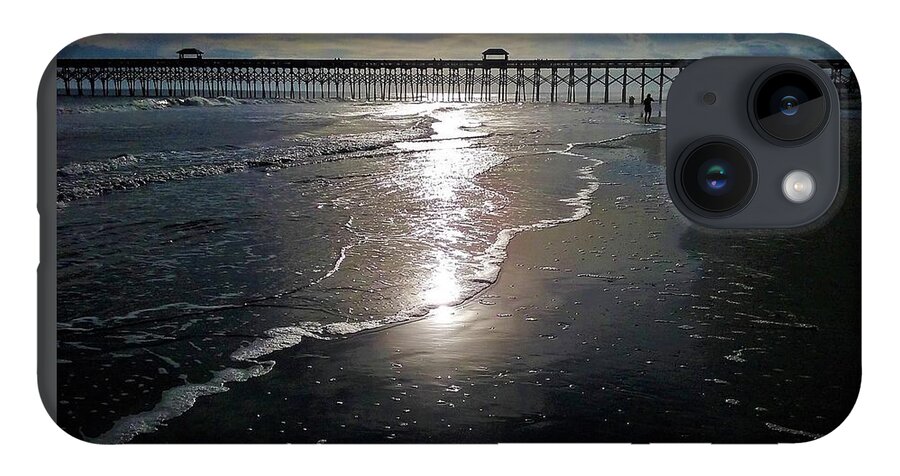  Ocean Sunsets iPhone Case featuring the photograph Pier Sunset @ Folly Beach by Victor Thomason