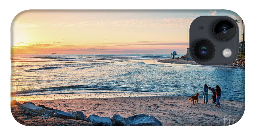 Beach iPhone Case featuring the photograph Sunset at Cardiff-by-the-Sea by David Levin