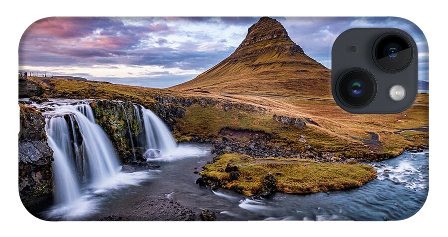 Kirkjufell iPhone 14 Case featuring the photograph Sunset at Kirkjufell by Alexios Ntounas