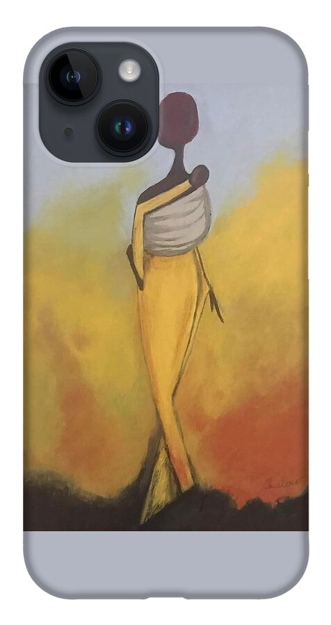  iPhone Case featuring the painting Sunset Babe by Charles Young