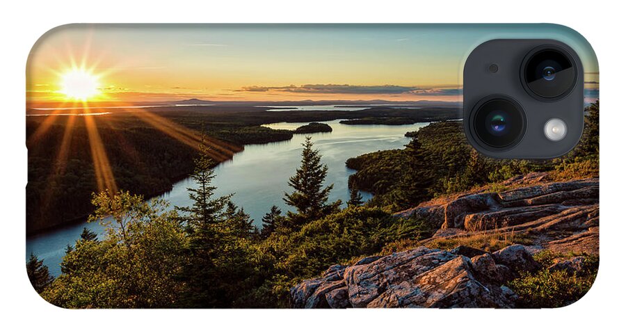 Acadia iPhone 14 Case featuring the photograph Sunset Beech Mountain, Acadia NP by Jeff Sinon