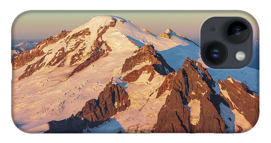 Mount Baker iPhone 14 Case featuring the photograph Sunset Gold by Michael Rauwolf