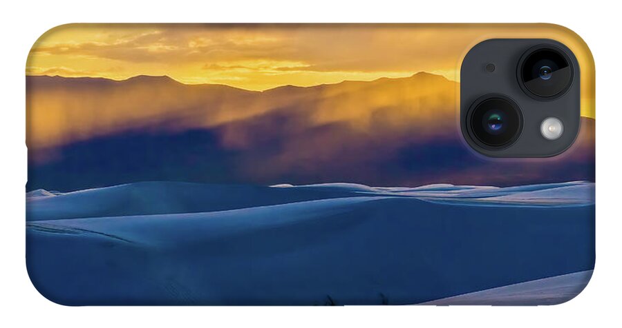 Tf-photography.com iPhone 14 Case featuring the photograph Sunset on White Sands by Tommy Farnsworth